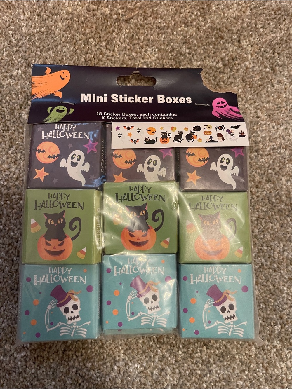 Mini Halloween Sticker Boxes – Happy Halloween Mix
